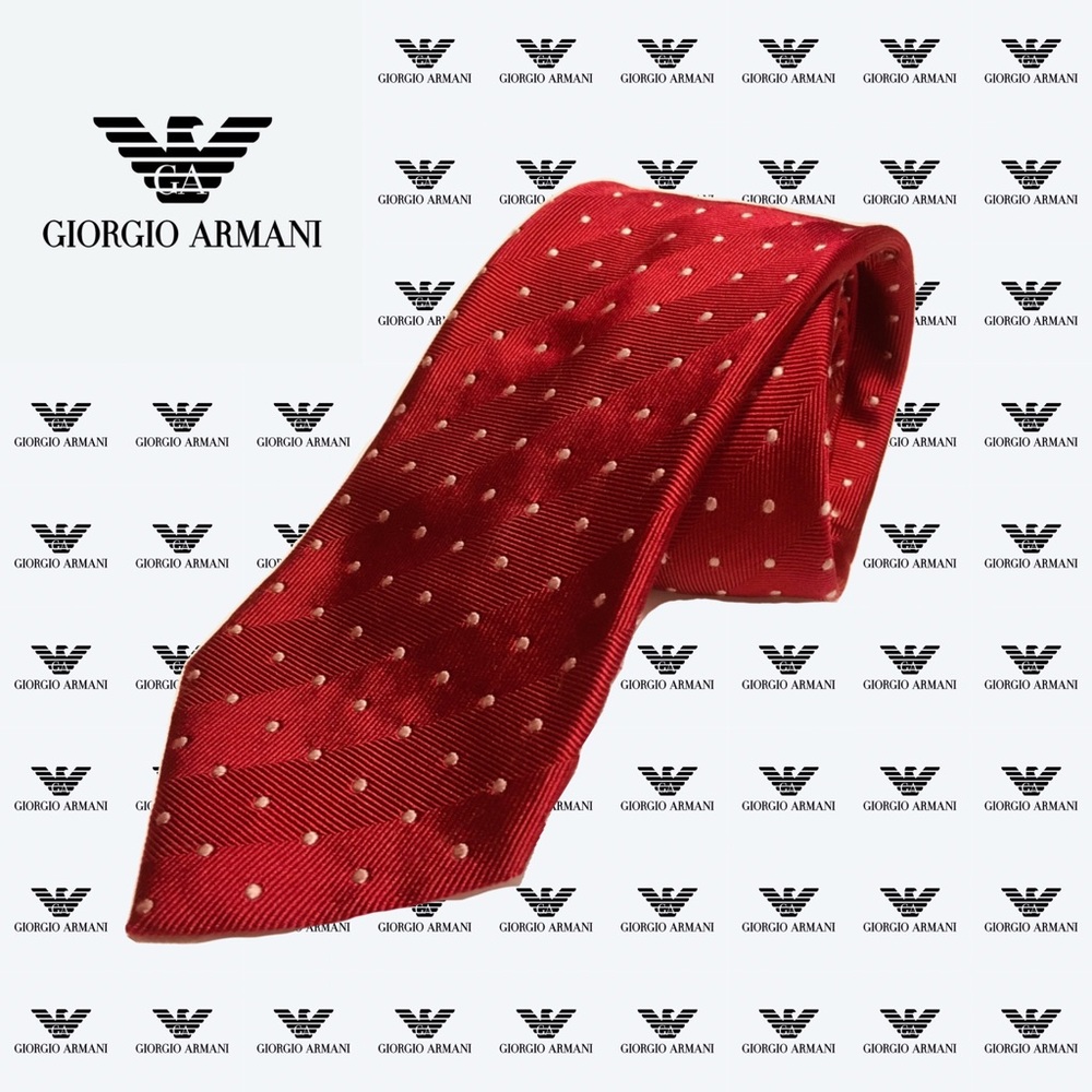 Vintage Giorgio Armani Stunning Polka Dot Tie SILK